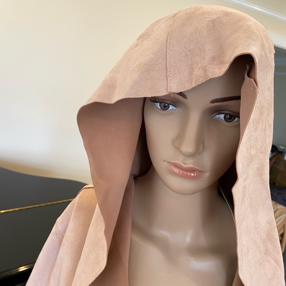 NWT faux suede Zara pink hooded coat - Picture 15 of 16